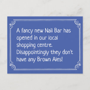 Funny Nail Bar Joke Briefkaart