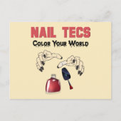 Funny Nail Tech Briefkaart (Voorkant)