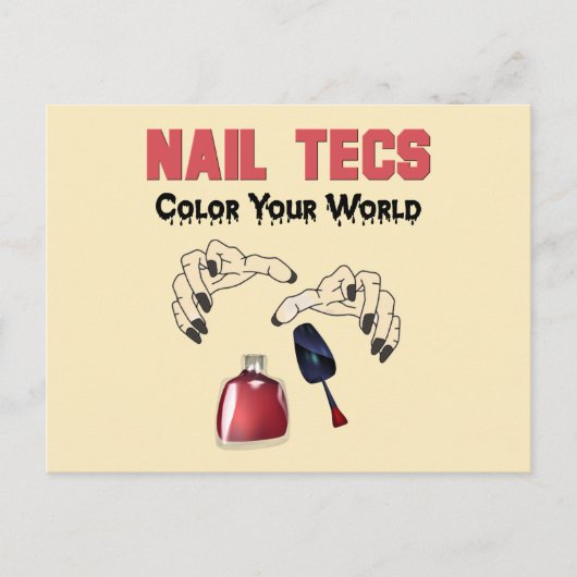 Funny Nail Tech Briefkaart (Voorkant)