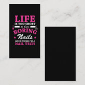 Funny Nail Tech cosmeticiant - Funny Occupation Visitekaartje (Voorkant / Achterkant)