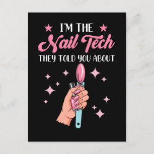 Funny Nail Tech Emlpoyee Manicure Medewerker Briefkaart