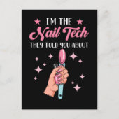 Funny Nail Tech Emlpoyee Manicure Medewerker Briefkaart (Voorkant)