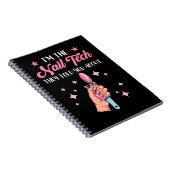 Funny Nail Tech Emlpoyee Manicure Medewerker Notitieboek (Rechterzijde)