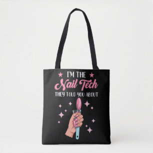 Funny Nail Tech Emlpoyee Manicure Medewerker Tote Bag