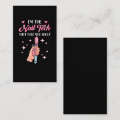 Funny Nail Tech Emlpoyee Manicure Medewerker Visitekaartje (Voorkant / Achterkant)