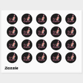 Funny Nail Technicus Emlpoyee Manicure Medewerker Ronde Sticker (Vel)