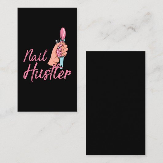 Funny Nail Technicus Emlpoyee Manicure Medewerker Visitekaartje (Voorkant / Achterkant)