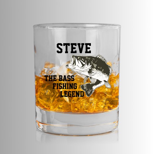 Funny Name Bass Largemouth Bass Legend Sports Whisky Glas