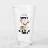 Funny Name Hunting Legend Mule Deer Antlers Glas (Achterkant)