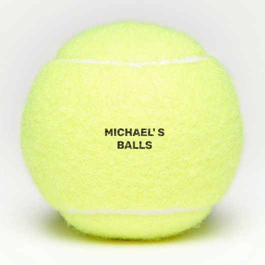 Funny Name Personalized Tennisballen (Voorkant)