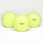 Funny Name Personalized Tennisballen<br><div class="desc">Grappige naam Gepersonaliseerde tennisballen</div>
