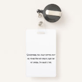 Funny name tag badge (Achterkant met intrekbare)