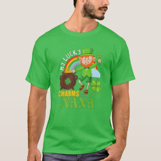 Funny Nana Paddy Day St Patricks Lucky Charms Call T-shirt