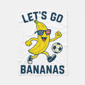Funny Nana Soccer Cartoon Kicking Ll Usa Flag Gles Fleece Deken
