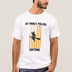 Funny Nancy Pelosi Costume Flying hech Flag Hallo T-shirt