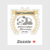 Funny Nap Champion Panda Sticker (Vel)