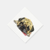Funny Napkinswith Pug Dog -  Servet (Hoek)