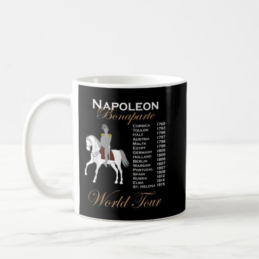 Funny Napoleon Bonaparte History World Tour Timeli Koffiemok (Links)