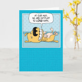 Funny Napping Dog Birthday Kaart (Gele Bloem)