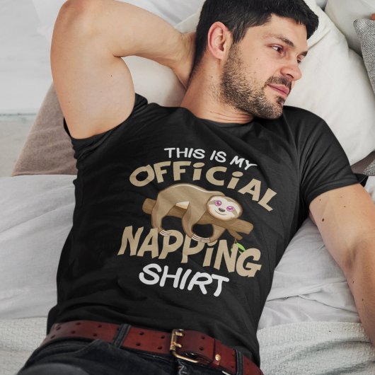 Funny Napping Sloot Officiële Sleeping Pajama T-shirt