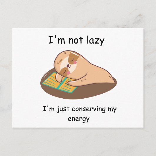 Funny Napping Sloth Feestdagenkaart (Voorkant)