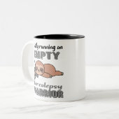 Funny Narcolepsy Awareness Gifts Tweekleurige Koffiemok (Voorkant links)