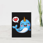 Funny Narwhal Art For Men Women Kids Narwhal Lover Kaart (Voorkant)