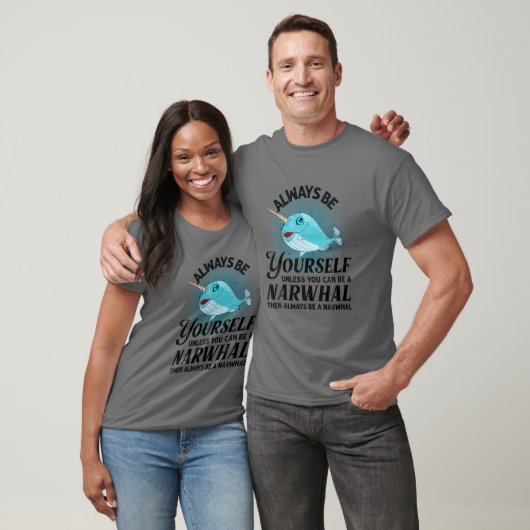 Funny Narwhal Gift Kinder Girls Boys Cool altijd z T-shirt (Unisex)