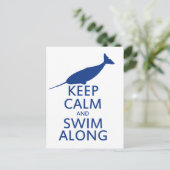 Funny Narwhal Humor Briefkaart (Staand voorkant)