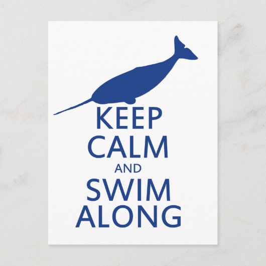 Funny Narwhal Humor Briefkaart (Voorkant)
