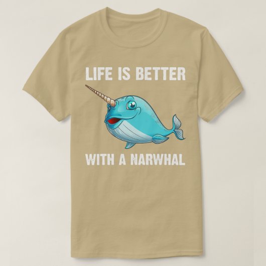 Funny Narwhal Zee Whale Fish Ocean 4 T-shirt (Design voorkant)
