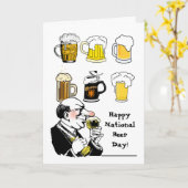 Funny National Beer Day 7 april Kaart (Gele Bloem)