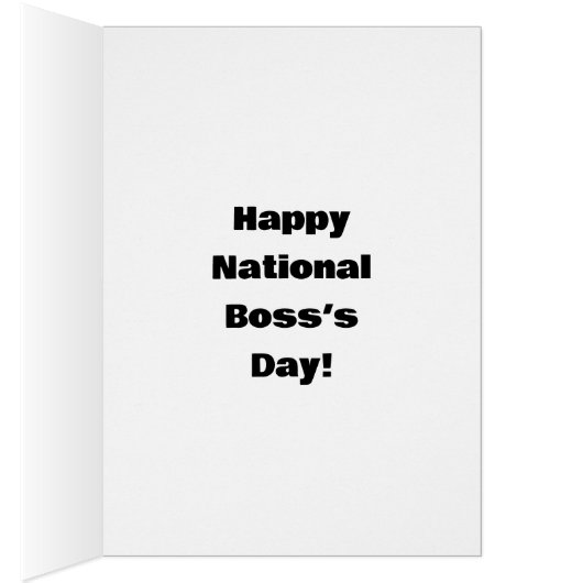 Funny National Boss Day Card "Spectickles" (Binnen (Rechts))