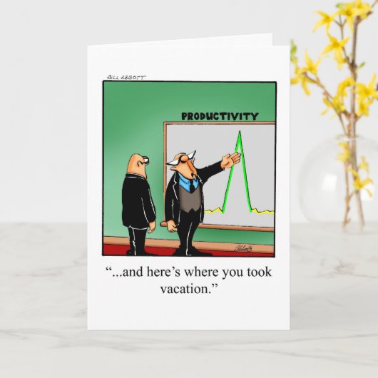 Funny National Boss's Day Kaart (Gele Bloem)