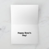 Funny National Boss's Day Wenskaart Kaart (Binnen)