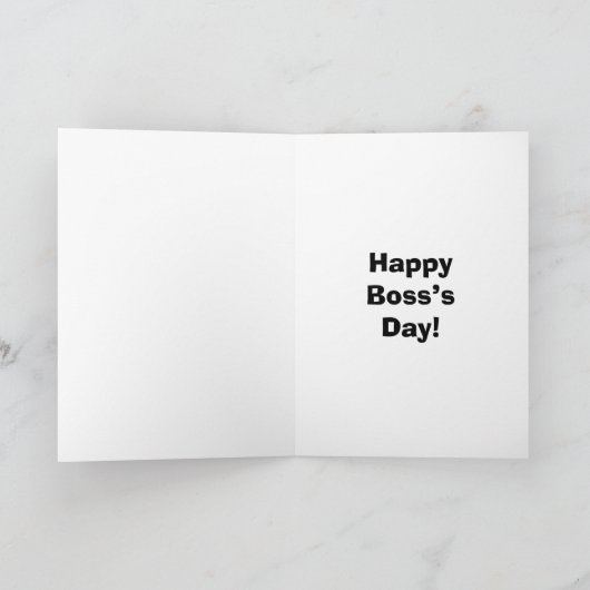 Funny National Boss's Day Wenskaart Kaart (Binnen)