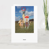 Funny Native American Dogs Valentijn Holiday Kaart (Achterkant)