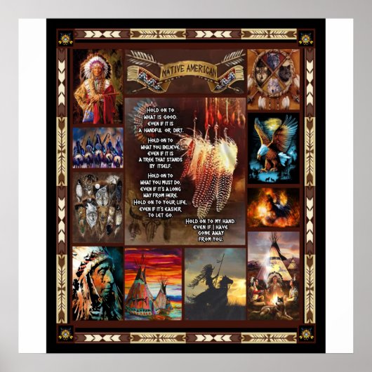 Funny Native American Gift Lover Poster (Voorkant)