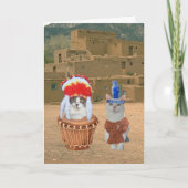 Funny Native American Indian Kat Valentijn Feestdagen Kaart (Voorkant)