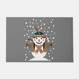 Funny Native American kerstboomversieringen Deurmat