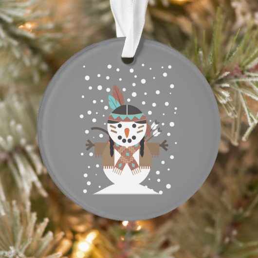 Funny Native American kerstboomversieringen Ornament (Boom)