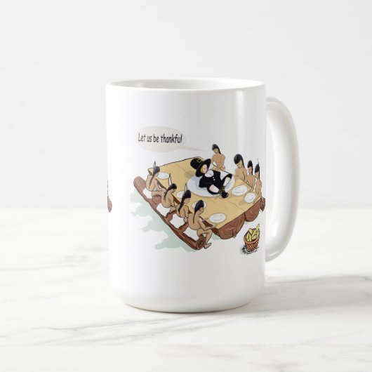 Funny Native Amerikaanse Thanksgiving Mok (Voorkant rechts)