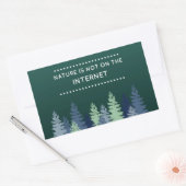 Funny Natuur en Internet Quote Rechthoekige Sticker (Envelop)