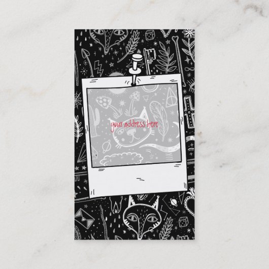 Funny Natuur van het model van "Life Sketchnotes" Visitekaartje (Achterkant)