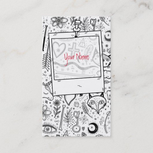 Funny Natuur van het model van "Life Sketchnotes"  Visitekaartje (Voorkant)