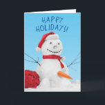 Funny Naughty Anatomically Correction Snowman Feestdagen Kaart<br><div class="desc">Fun en enigszins ondeugende vakantiekaart. Sneeuwman met een misplaatste wortel maakt hem anatomisch juist. Kopiëren,  lettertype en kleur kunnen worden gewijzigd.</div>