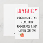 Funny Naughty Dirty Happy Birthday Card Feestdagenkaart (Voorkant / Achterkant)