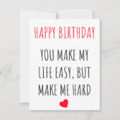 Funny Naughty Dirty Happy Birthday Card voor haar Feestdagenkaart (Voorkant)