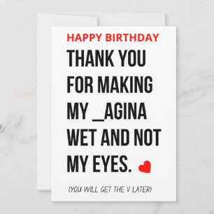 Funny Naughty Dirty Happy Birthday Card voor hem Feestdagenkaart