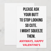 Funny Naughty Dirty Valentijns Card Feestdagenkaart (Voorkant / Achterkant)